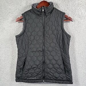 Free Country Reversible Quilted Black Vest Women's Size S Sherpa‎ Lined